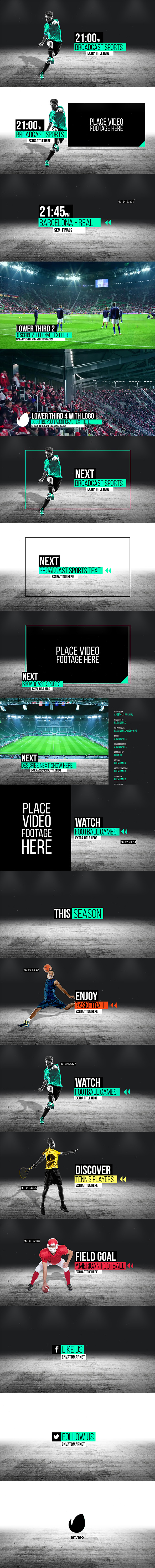 Videohive Broadcast Sports Pack Essential Graphics | Mogrt 21835831