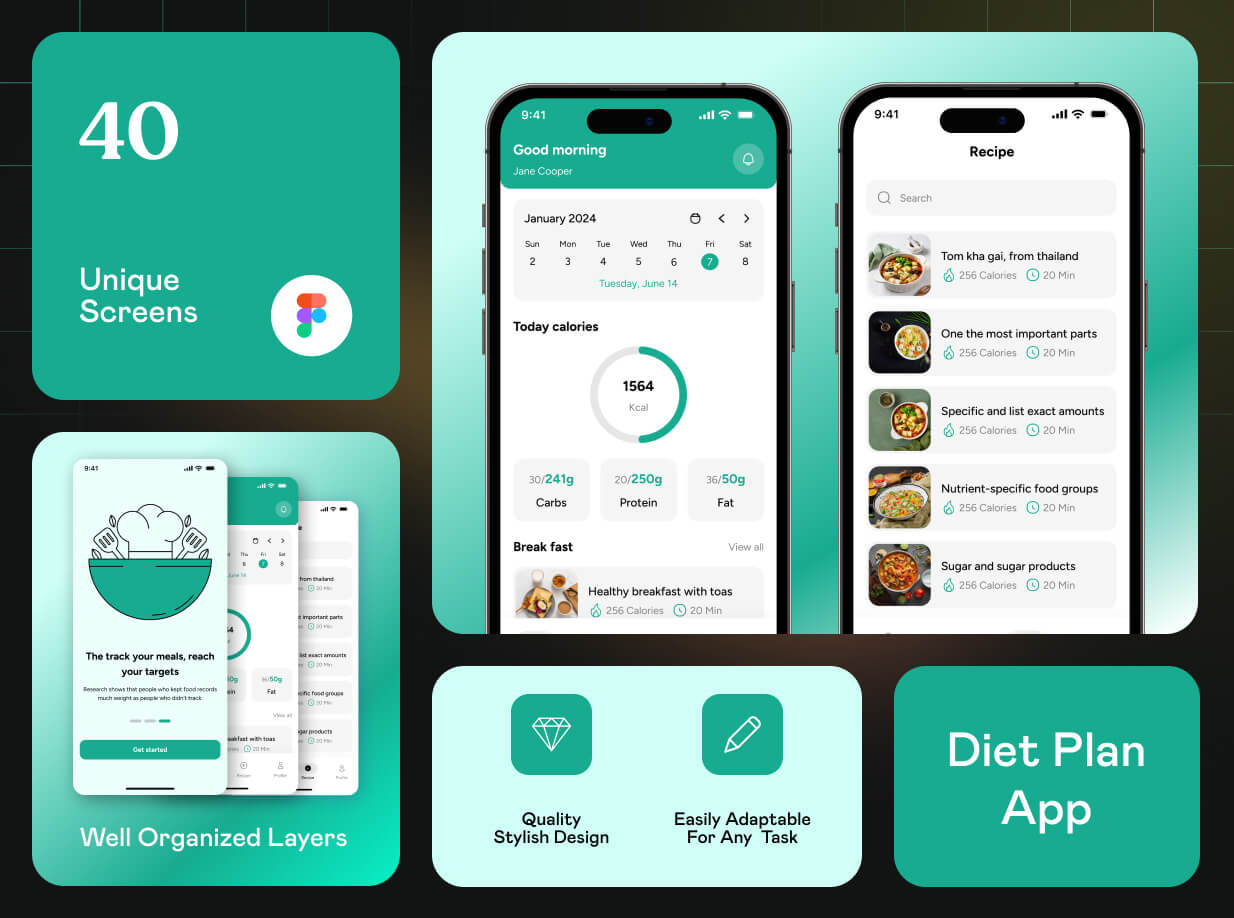 Diet App UI Template | Personalized Diet & Nutrition Management App in Flutter | Dietify App UI - 4