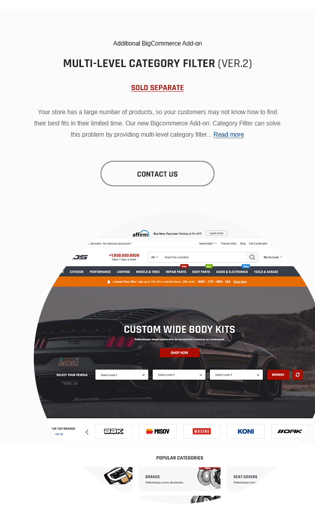 CAROS – Cars & Auto Parts Automotive BigCommerce Theme (Stencil Ready)