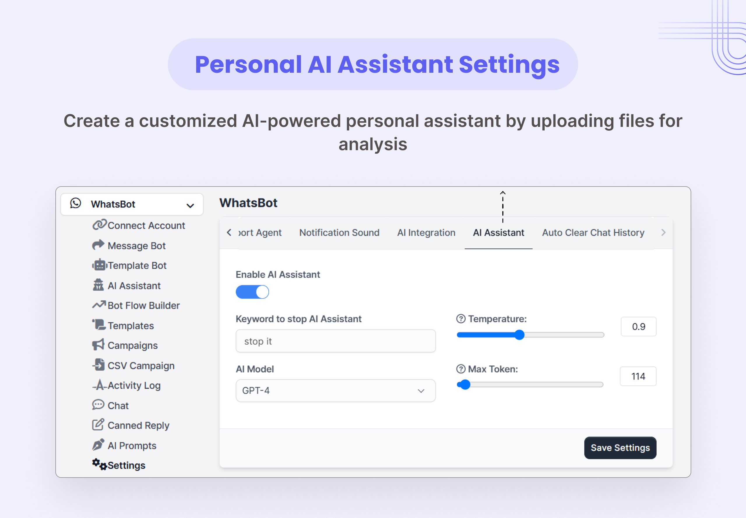 WhatsBot - WhatsApp Marketing, Bot, Chat & AI Personal Assistant Module for Perfex CRM - 3