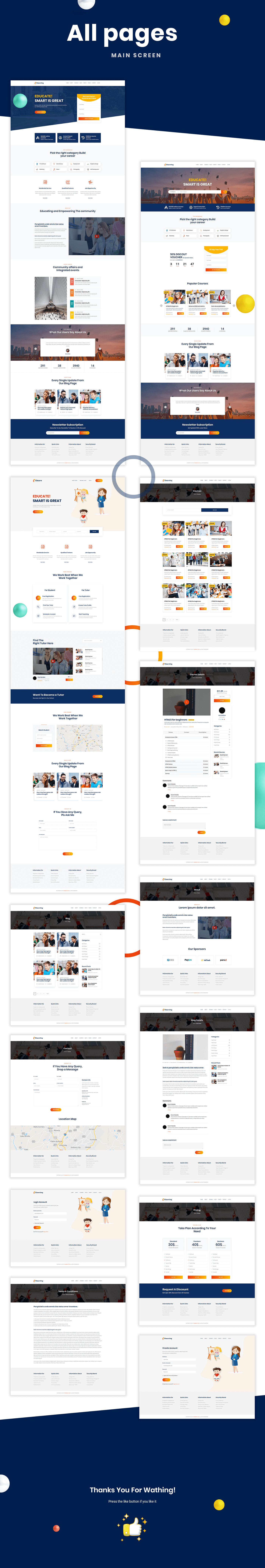 Elearning - Tutor, Education HTML Template - 3
