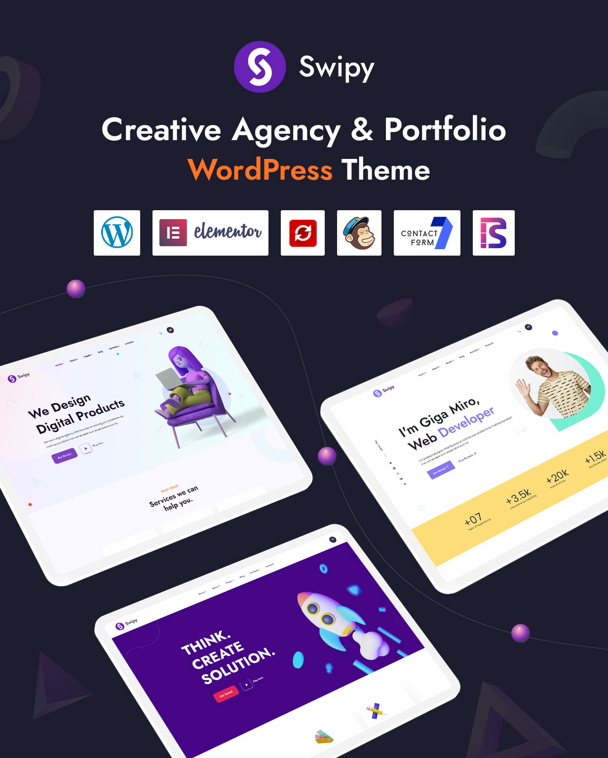 Swipy - Creative Agency WordPress Theme 