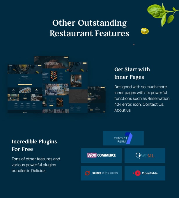 Delicioz Restaurant WordPress Theme