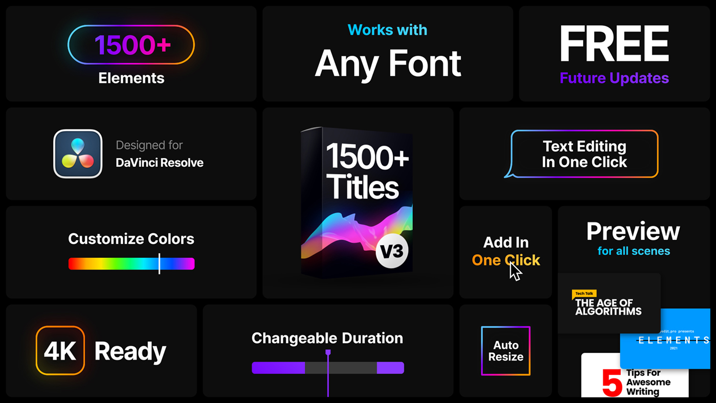 EasyEdit – Titles Pro for DaVinci Resolve