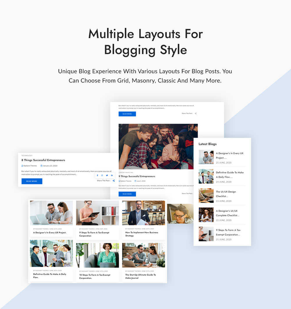 Multiple Layouts for Blogging style