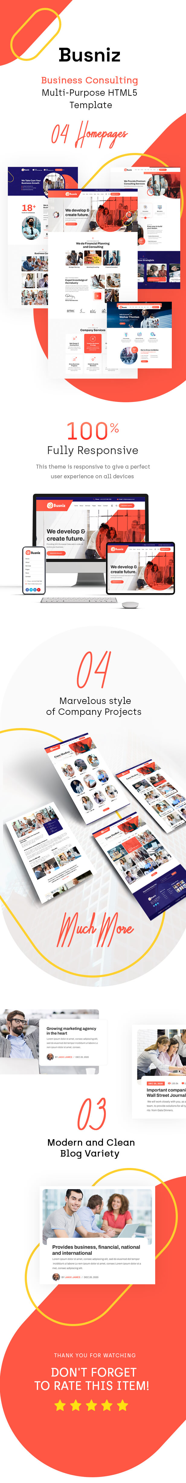 Busniz - Business Consulting Multi-Purpose HTML5 Template - 1