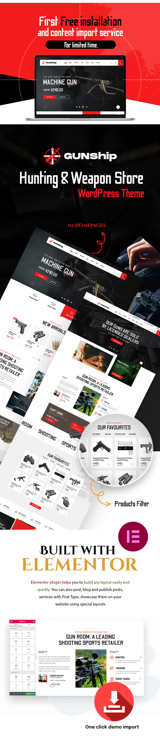 Weapon Store - WordPress Theme