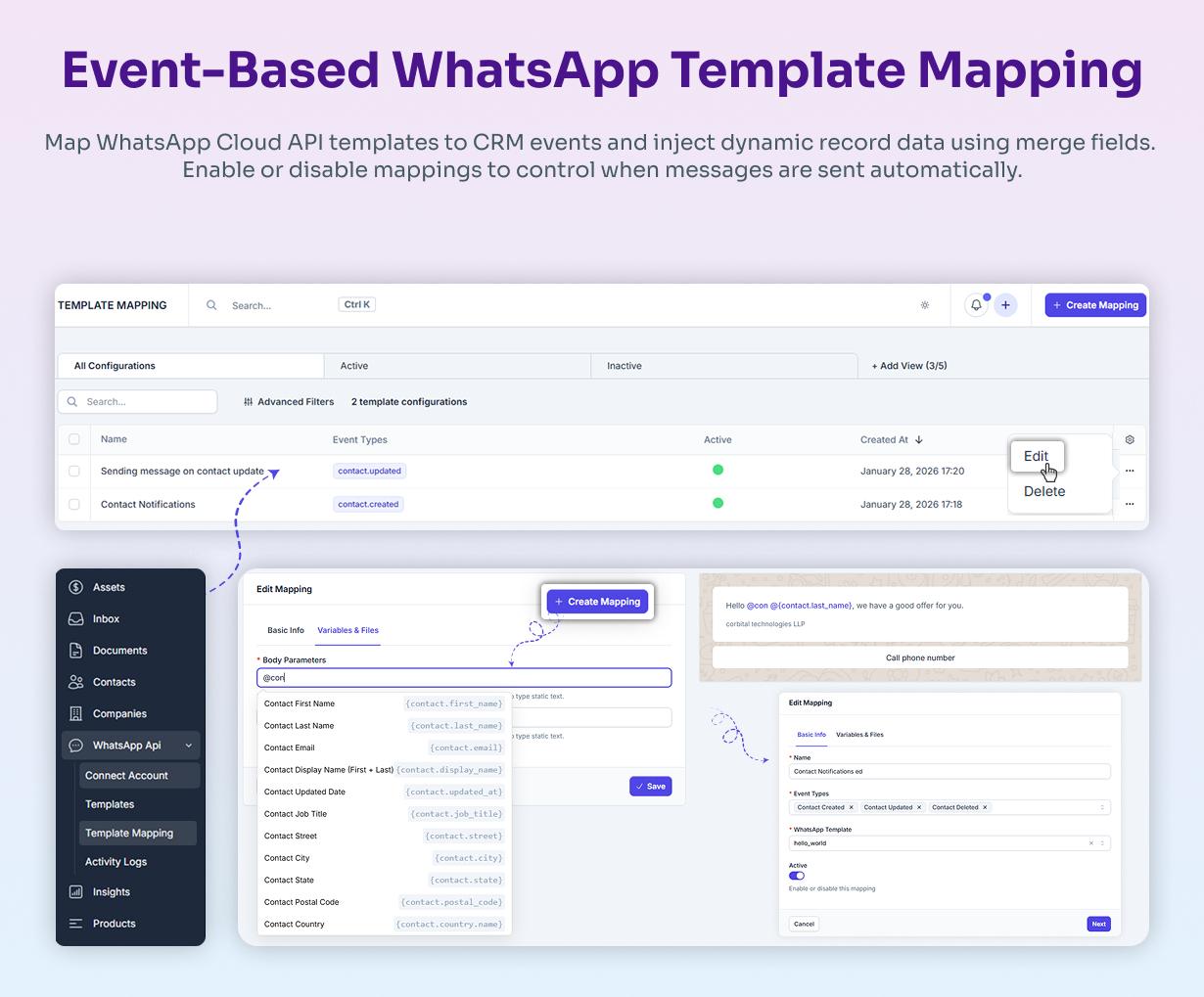 WhatsApp Cloud API Integration & Automation Module for Concord CRM - 3