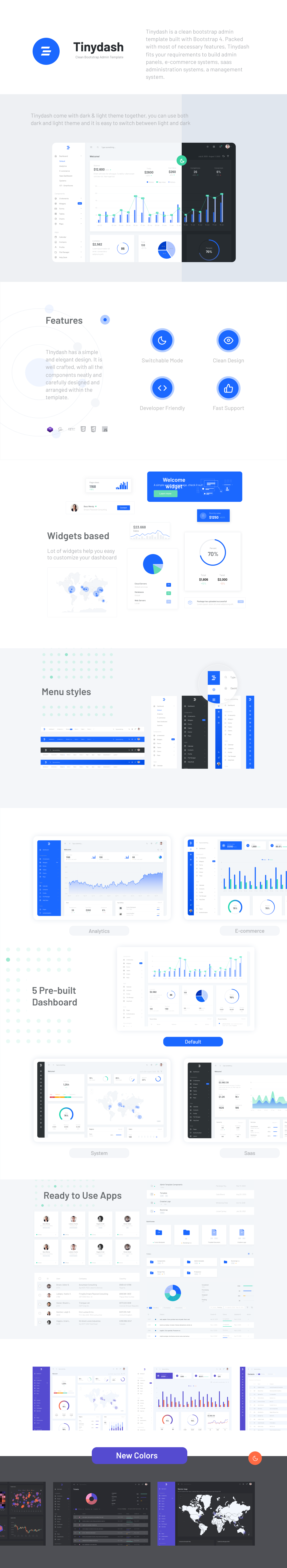 Tinydash - Bootstrap HTML Admin Theme