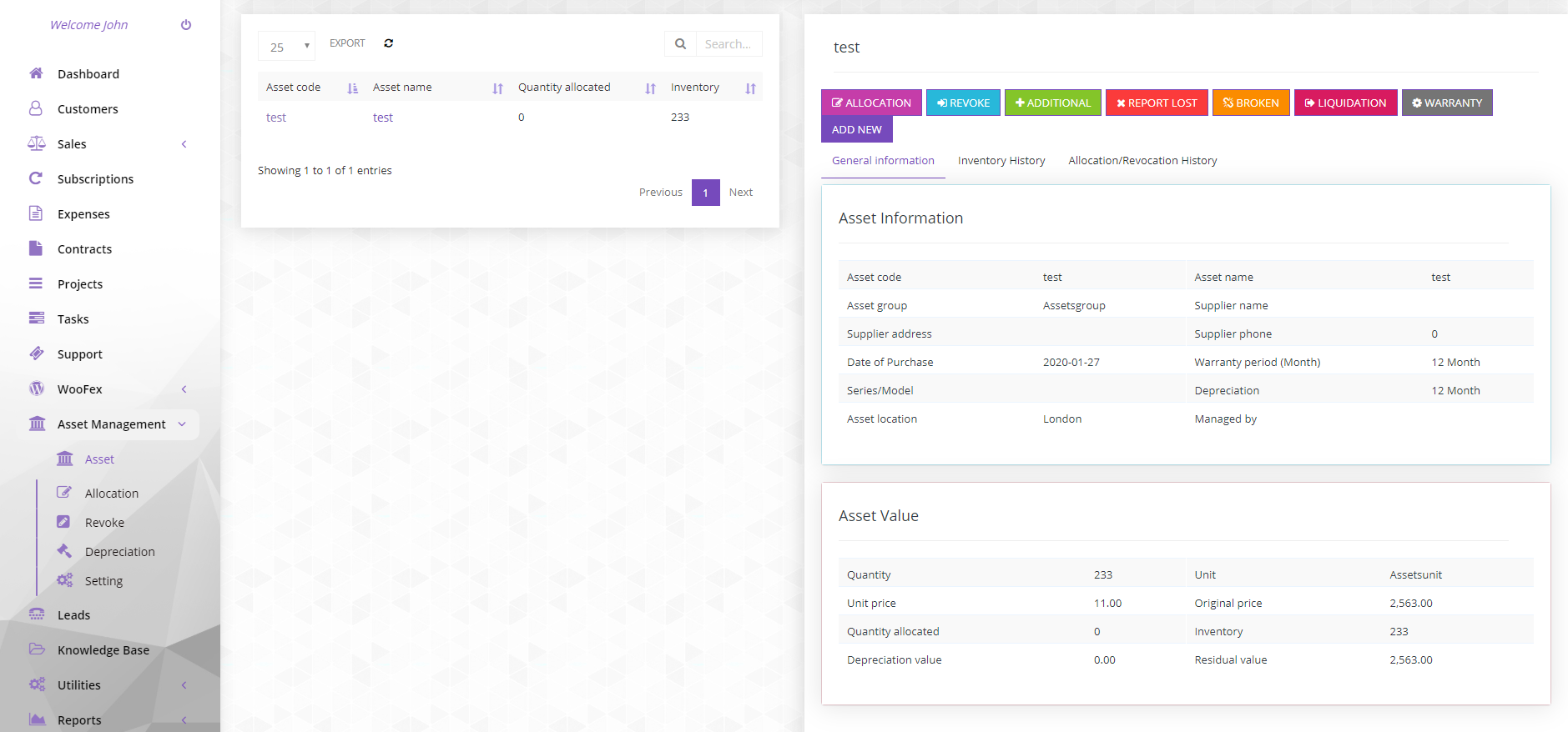 Assets Management module for Perfex CRM - 2