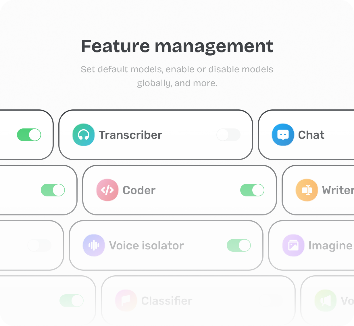 Feature management @heyaikeedo #aikeedo