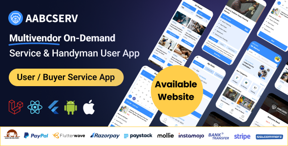 Aabcserv - Multivendor On-Demand Service & Handyman Marketplace Flutter Seller App