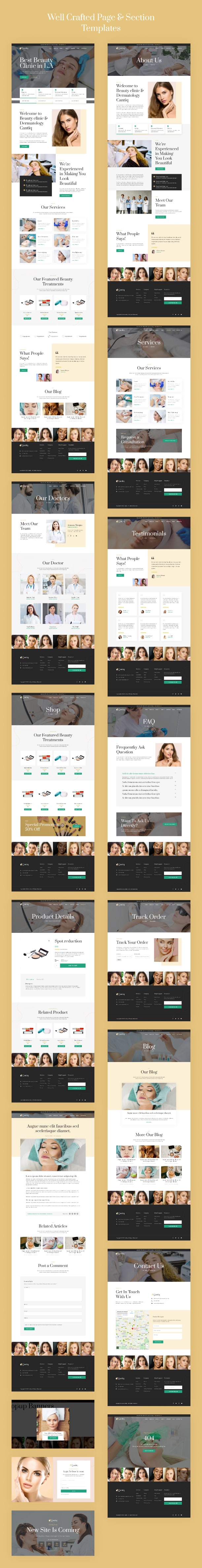 beautician WordPress template