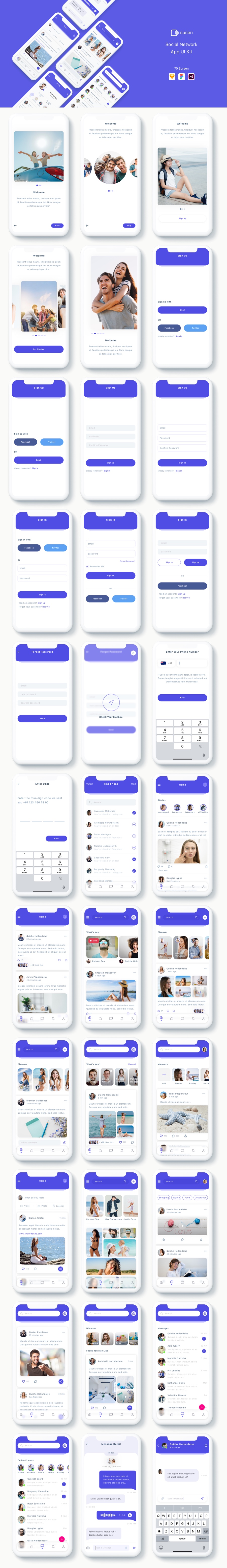 Susen - Social Network App UI Kit - 2
