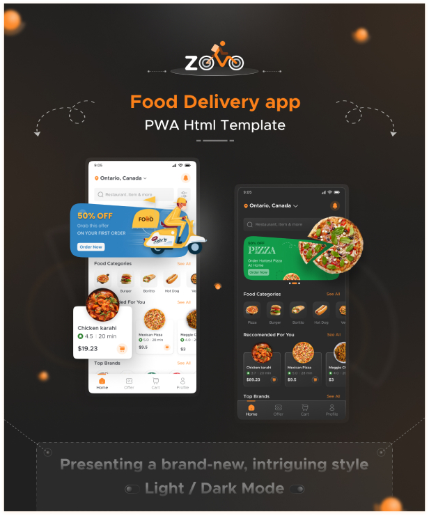 Zomo - Online Organic Food Delivery & Grocery Market Mobile PWA Template