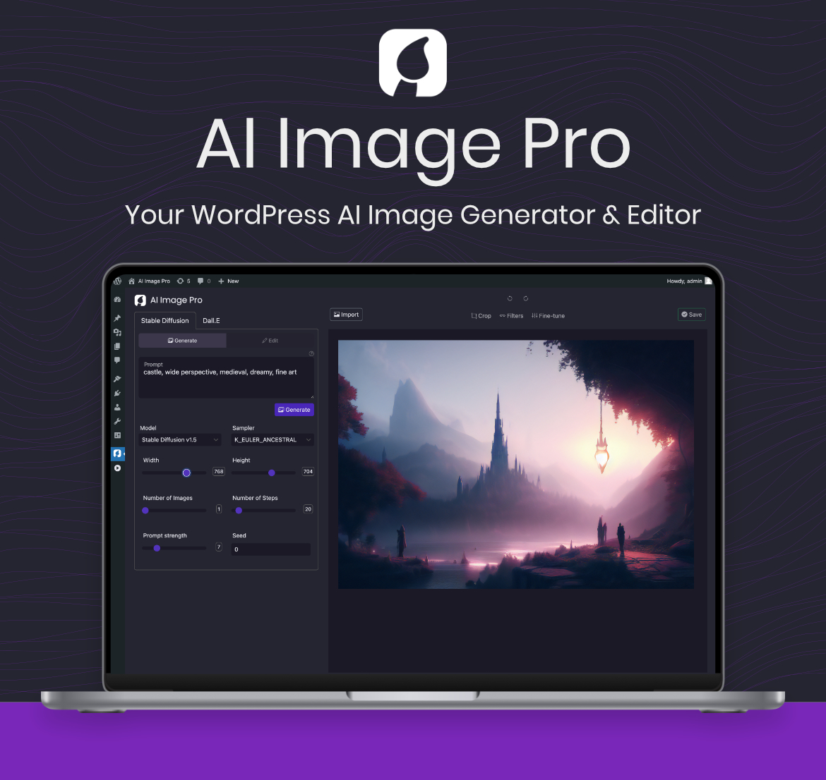 AI Image Pro - WordPress AI Image Generator & Editor, DALLE & Stable Diffusion - 1