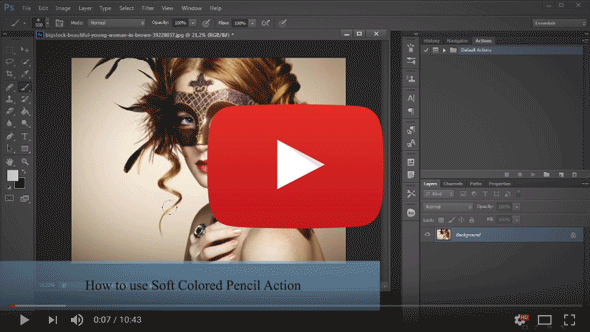 Soft Colored Pencil Photoshop Action - 1