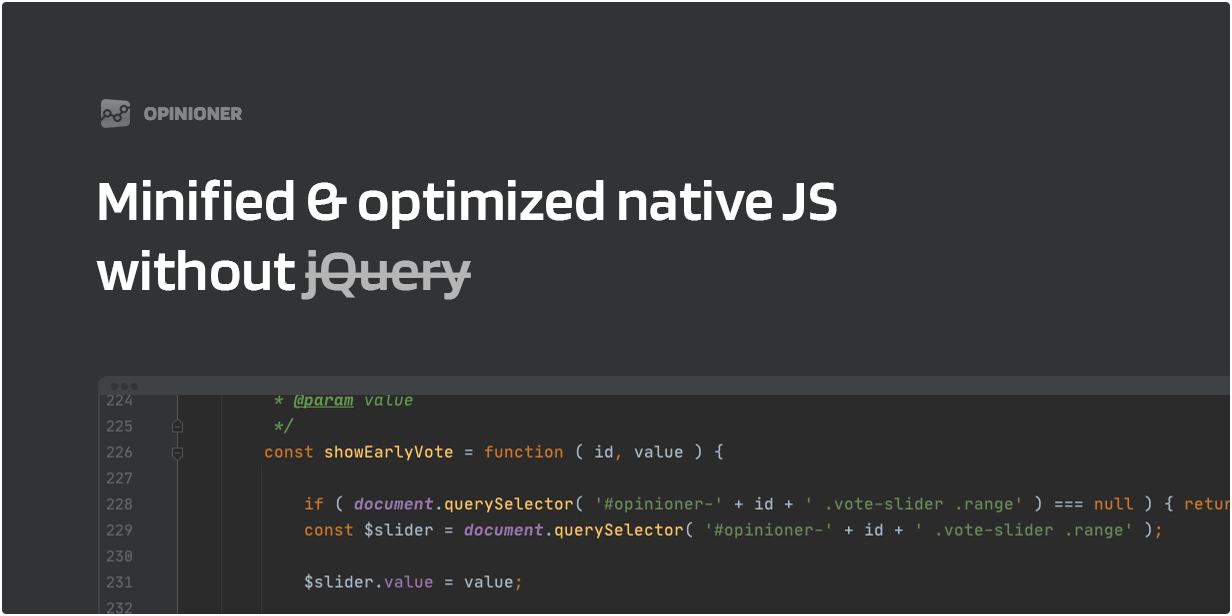 Minified & optimized native JS without jQuery