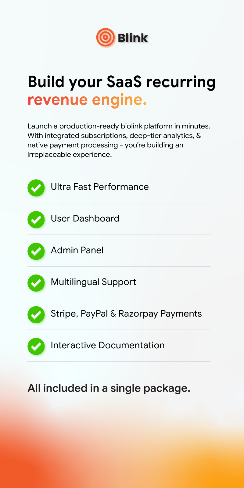 Blink bio link platform overview
