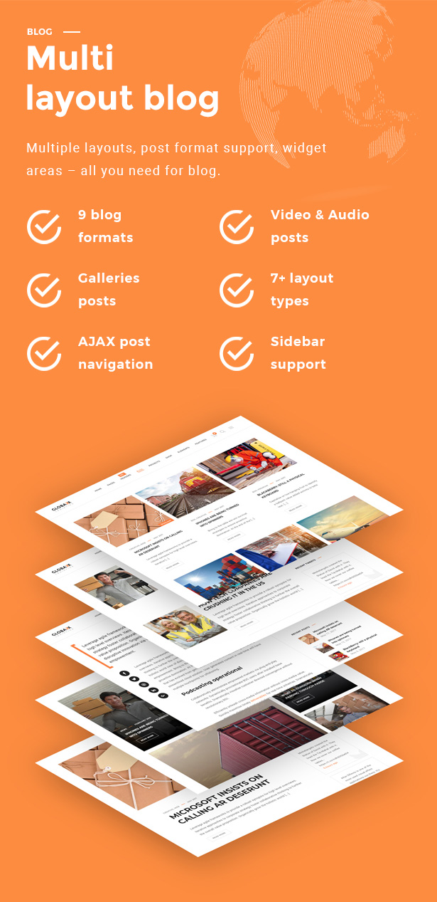 Globax - Logistics WordPress Theme + Woocommerce