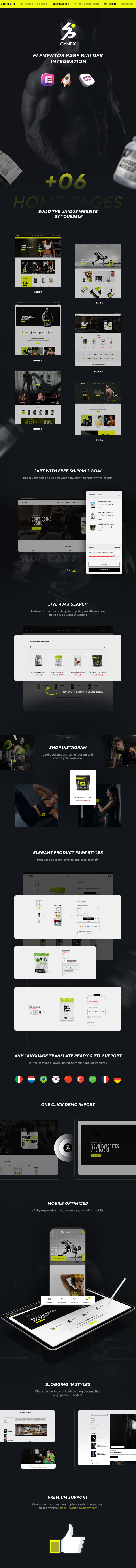 Gymex – Supplement & Nutrition Store Shopify Theme OS 3.0 (Theme Block)