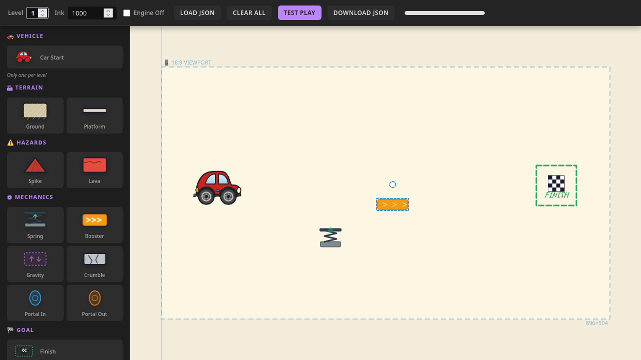 INKWAY Level Editor Canvas