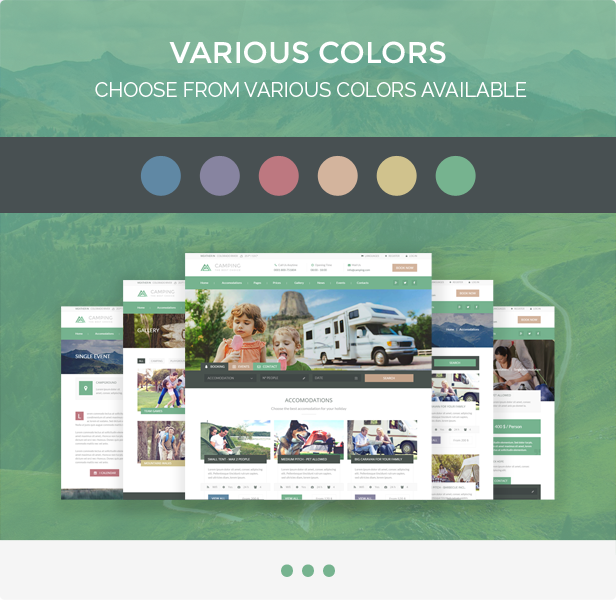 Camping Village - Campground Caravan Accommodation HTML Template - 3