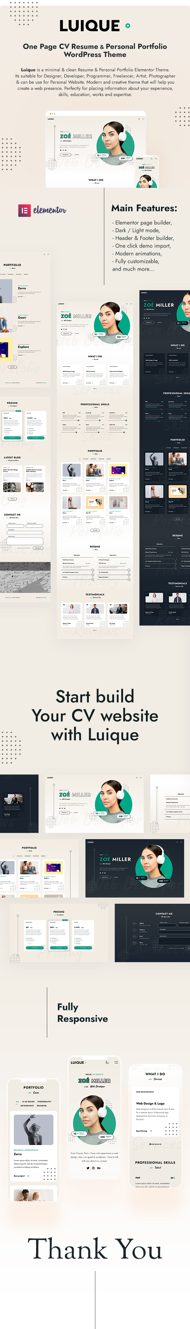 Luique - Personal Portfolio WordPress Theme