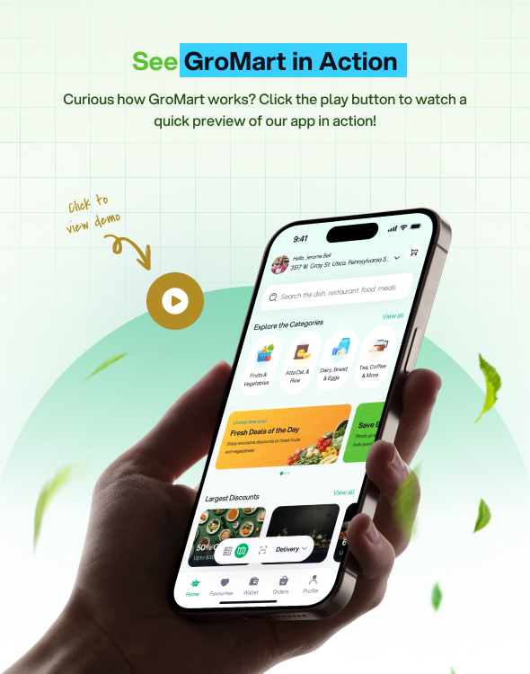 GroMart | Grocery Store App | Grocery Delivery | Multivendor Grocery Flutter App - 3