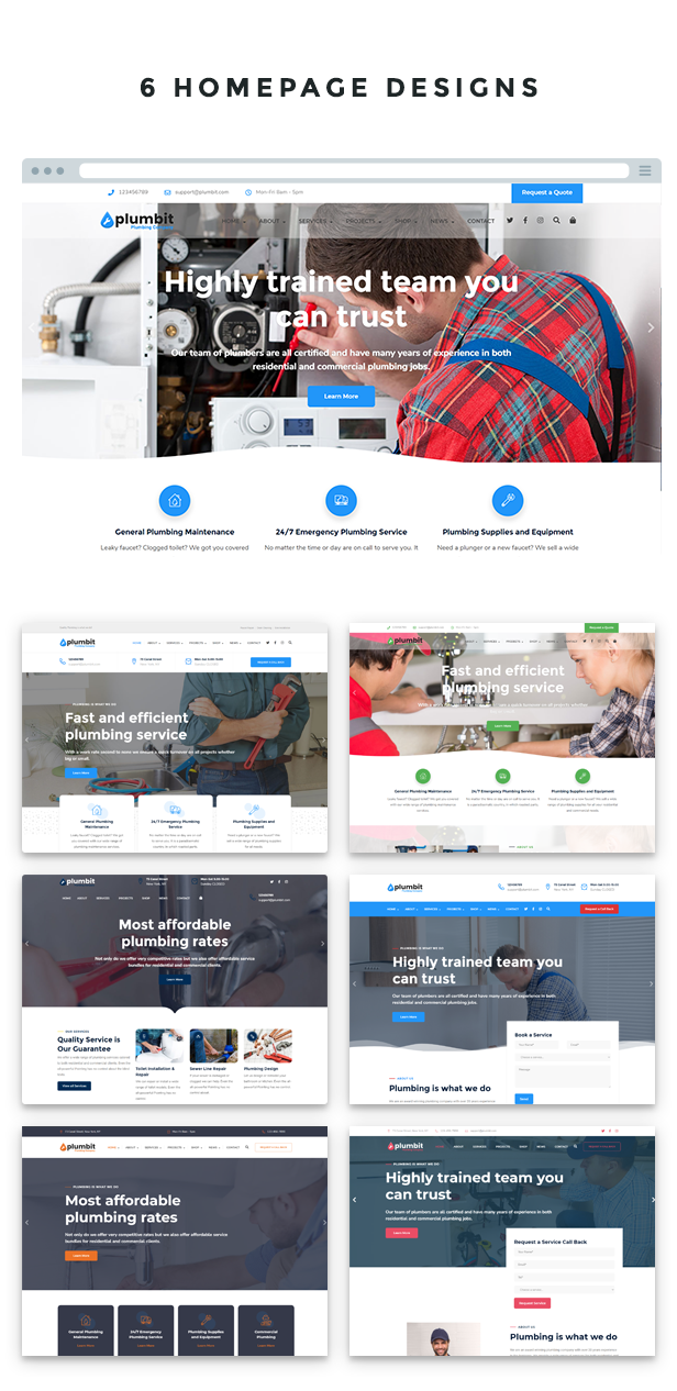 Plumbit - Plumbing WordPress Theme - 5