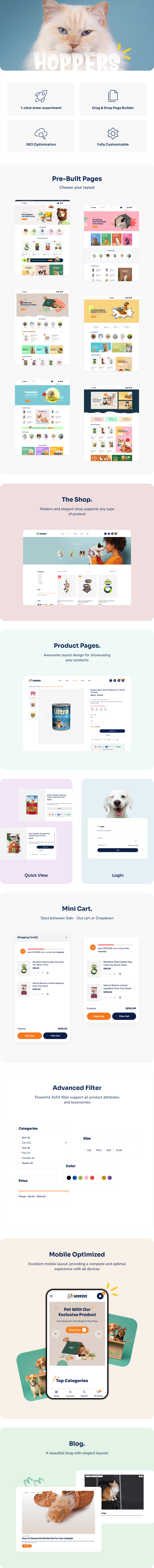 Hoppers – Pet Store WordPress Theme - 1