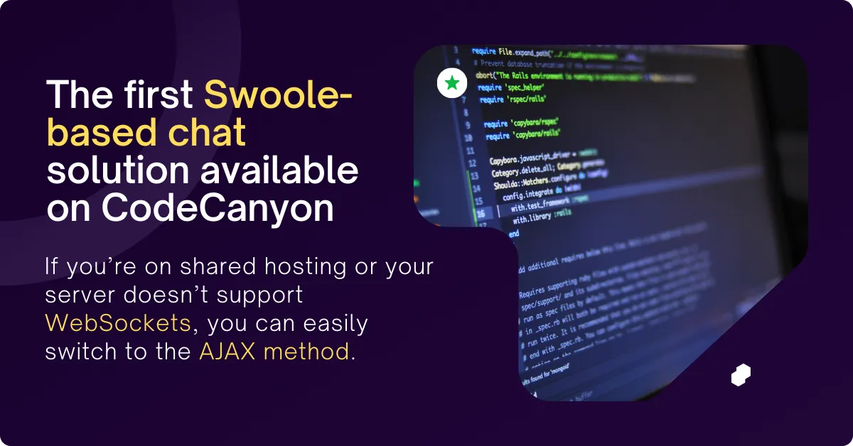 Swoole based chat with tons of group chat features in PHP chat script by BaeVox