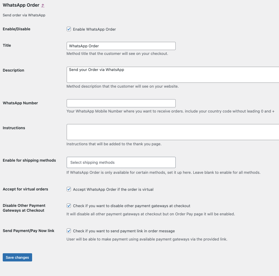 Edit configuration