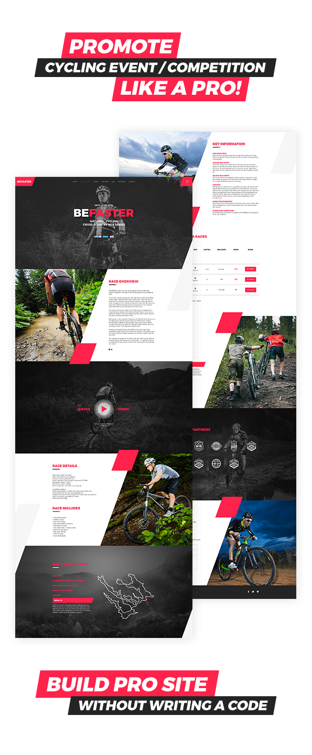 BeFaster - Pro Cycling Mountain Bike Event / Race / Competition Muse Template - 1