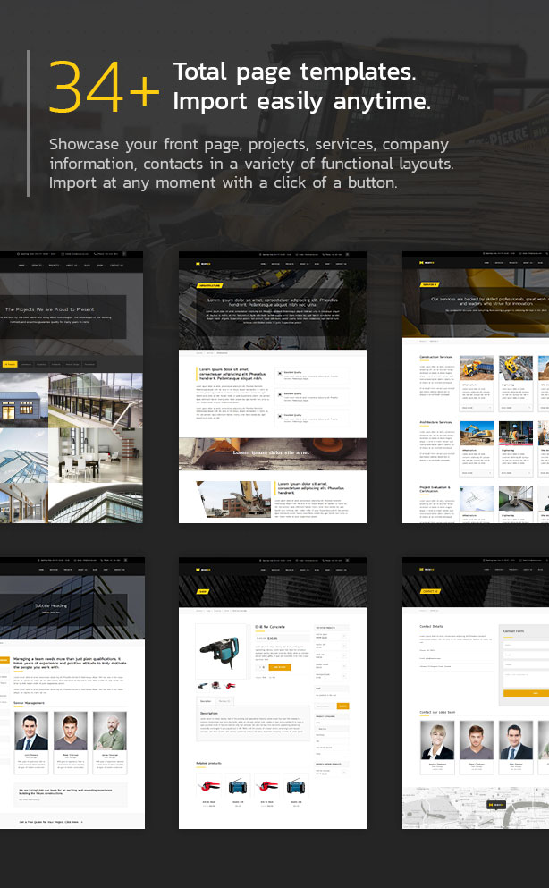 34+ total page templates.