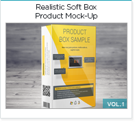 realistic soft box product mock-up