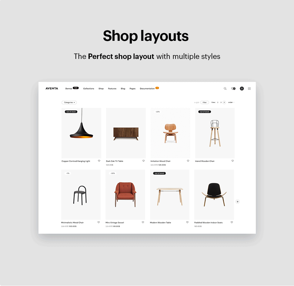 Multiple Shop layouts