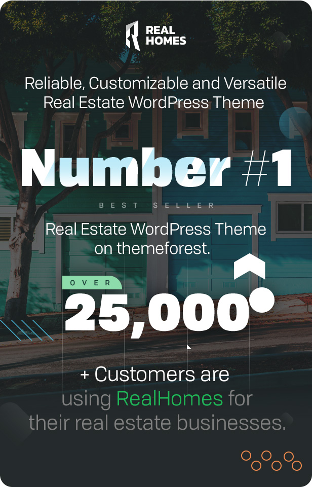Sales above 25000 makes RealHomes number one selling real estate WordPress theme