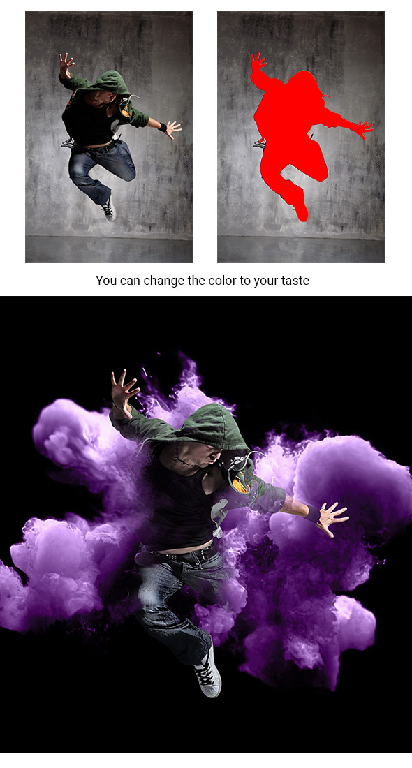Animated Colored smoke Photoshop Action-w5