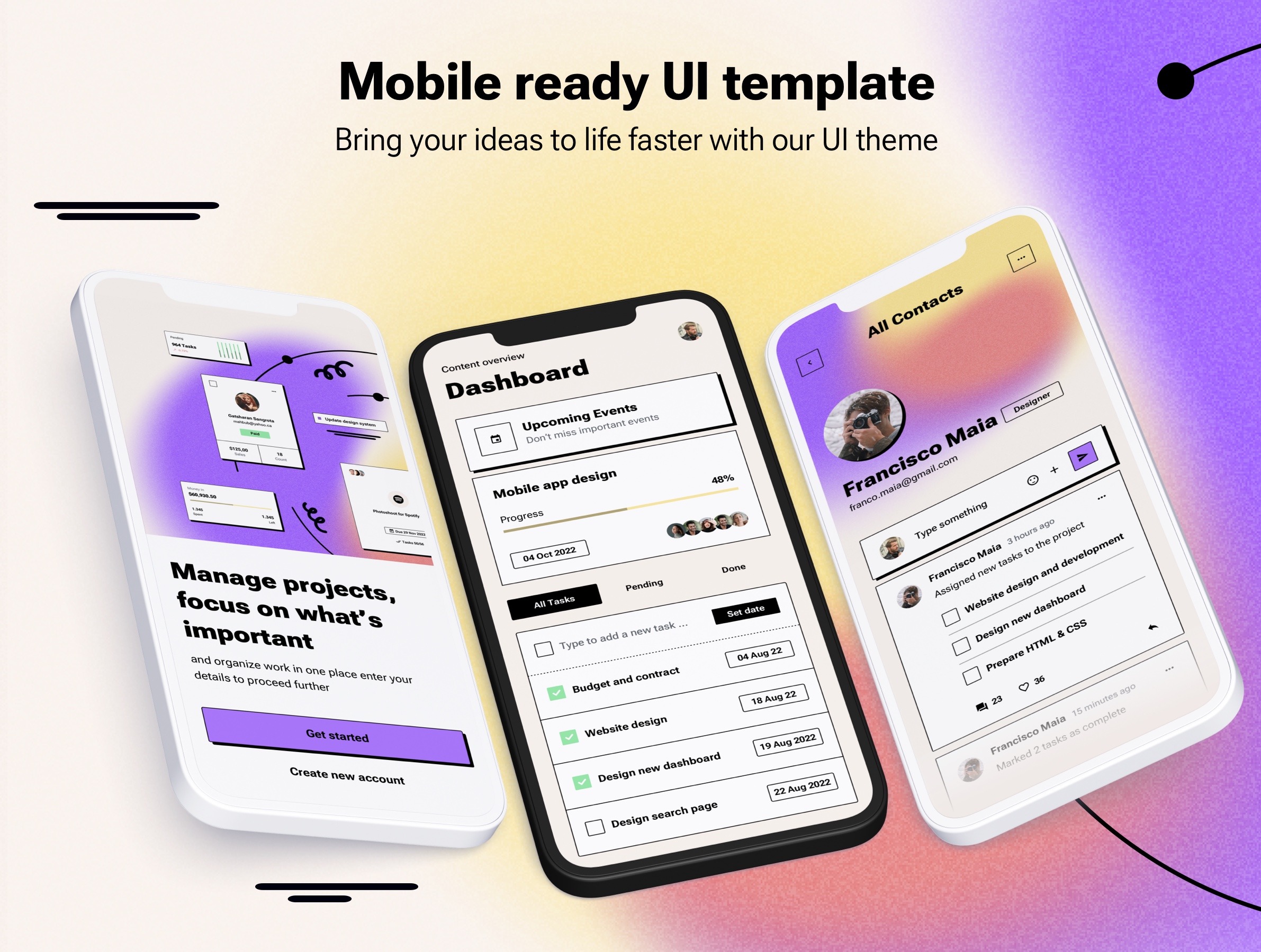Bruddle - Neo Brutalism UI kit for SaaS Apps - 4
