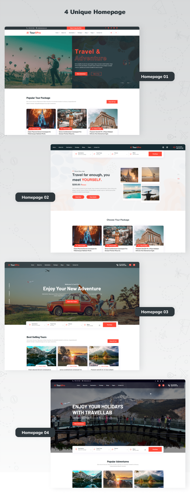 Tourism Website Template