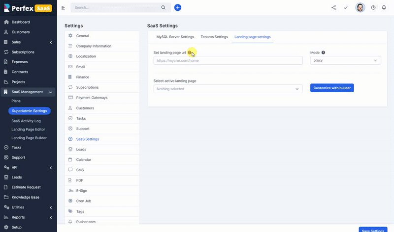 SaaS module for Perfex CRM - Multitenancy support