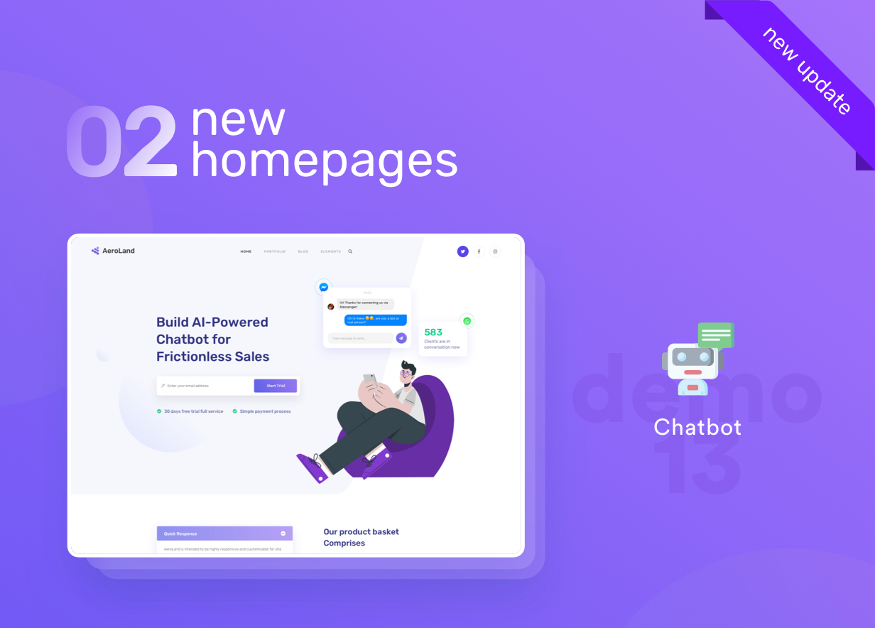App Landing Software Website WordPress - Awesome WordPress Theme