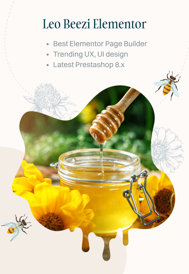 Leo Beezi Elementor - Prestashop 8. x Theme For Every Honey & Organic Shop