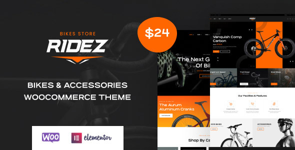 Ridez Bike Shop We WordPress Theme
