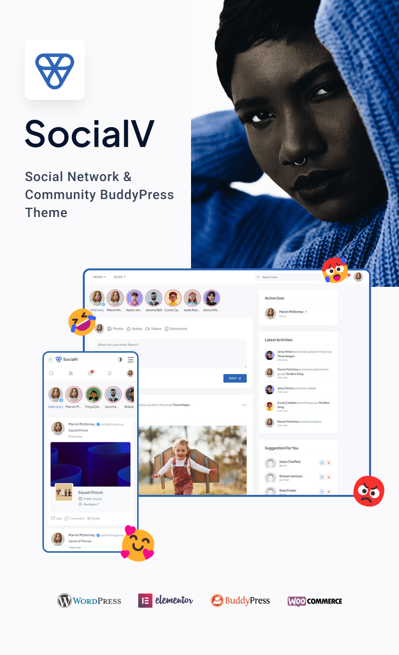 SocialV 社交网络和社区 BuddyPress 主题