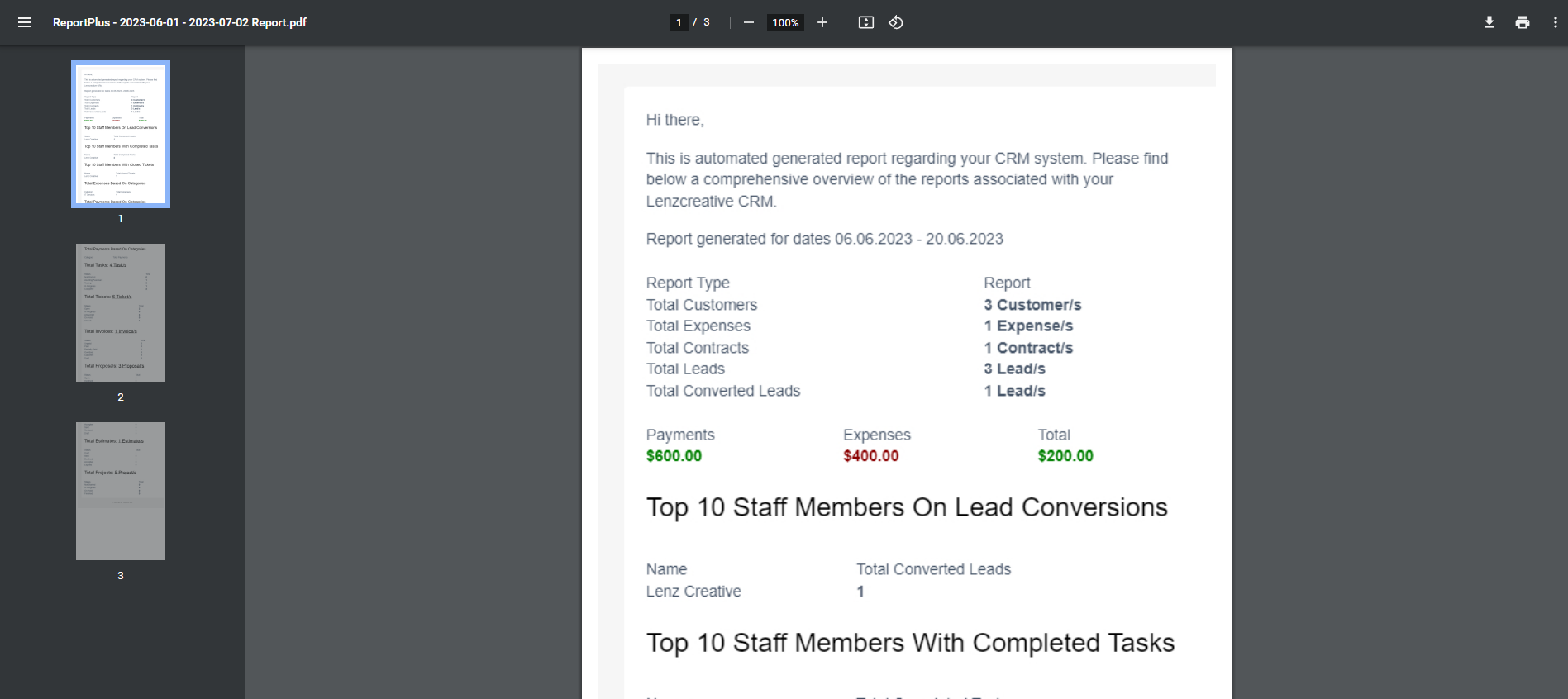 ReportPlus - Effortles Automated Reporting Module for Perfex CRM - 4