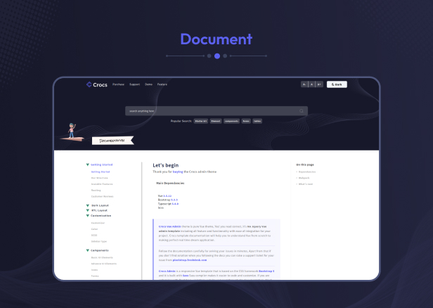 Crocs – Vue js Admin & Dashboard Template