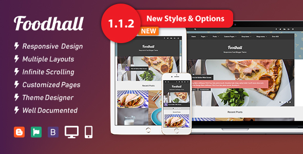  Foodhall Responsive Food Blogger Theme