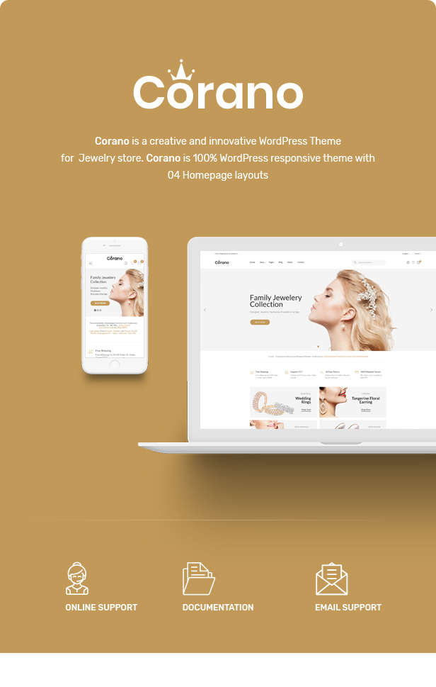 Corano - Jewellery Theme for WooCommerce WordPress